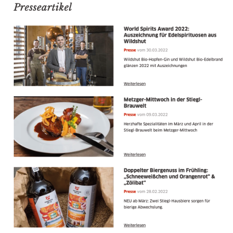 Read more about the article Der Pressebereich am Brauereiweb